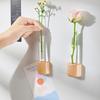 1/2 STÜCK Massivholz Kühlschrankmagnete Magnetisches Reagenzglas Vase Blumenarrangement Kreative Dekoration Wandbehang Wandvase