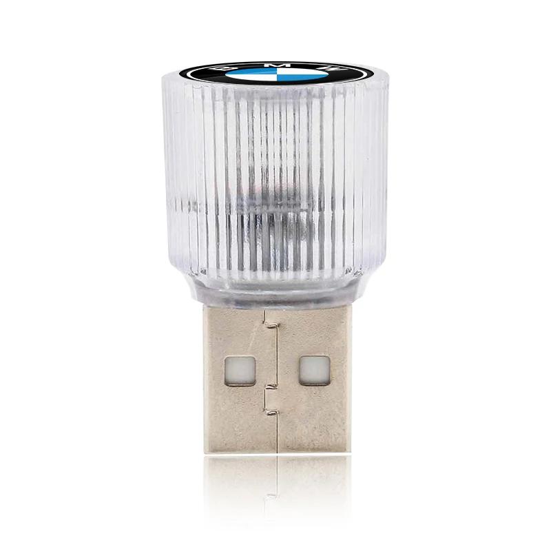1 pièce USB Lumière LED de Voiture Auto Lumière d'Ambiance Intérieure Emblème de Voiture Pour Bmw M3 M4 M5 M6 F20 F30 G20 F31 F11 X3 F25 X4 I3 Série 1 3 5