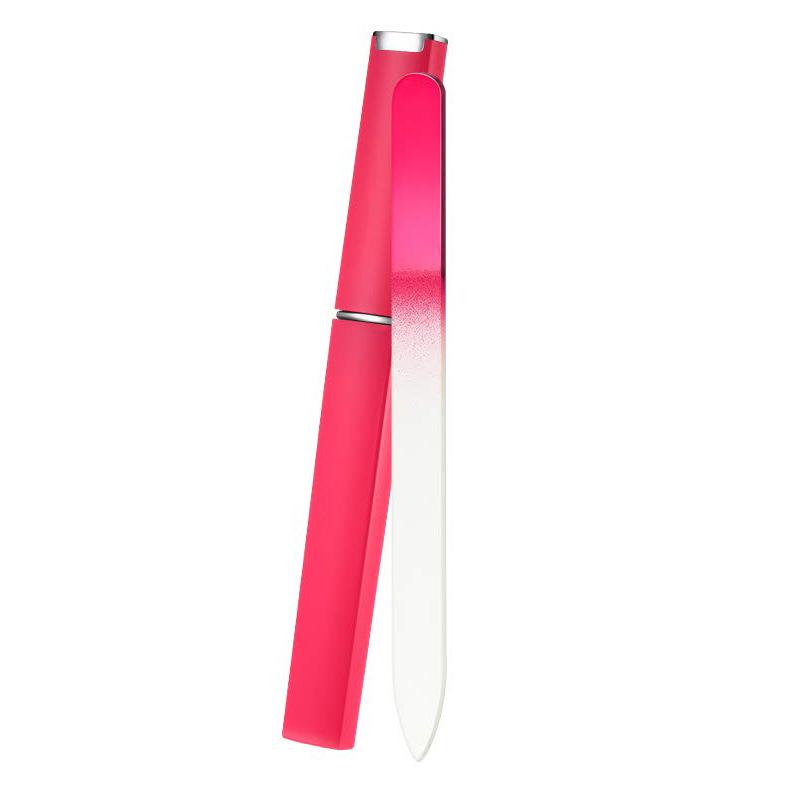 1pc Nail Files with Case Crystal Glass File Buffer Manicure Device Professional Nail Art Buffer Files Salon Nail Art Tools
