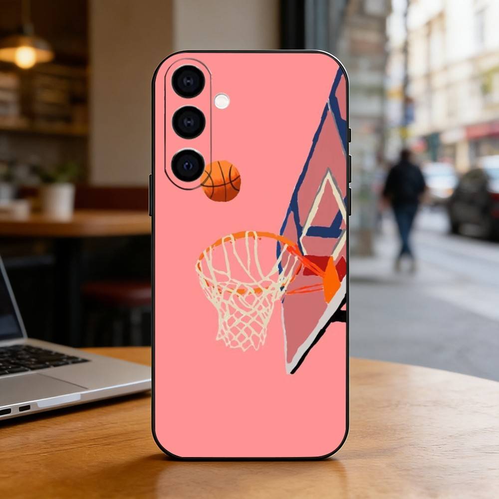 Basketball sports style Phone Case Black Silicone Soft For Samsung Galaxy A73,A72,A71,A70,A53,A52,A51