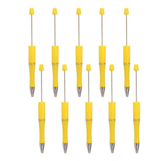 10 ks korálkových DIY per s barevnými korálky a doplňovatelným inkoustem, hladce píšící kuličkové pero, kreativní řemeslo pro děti, zábavné školní potřeby