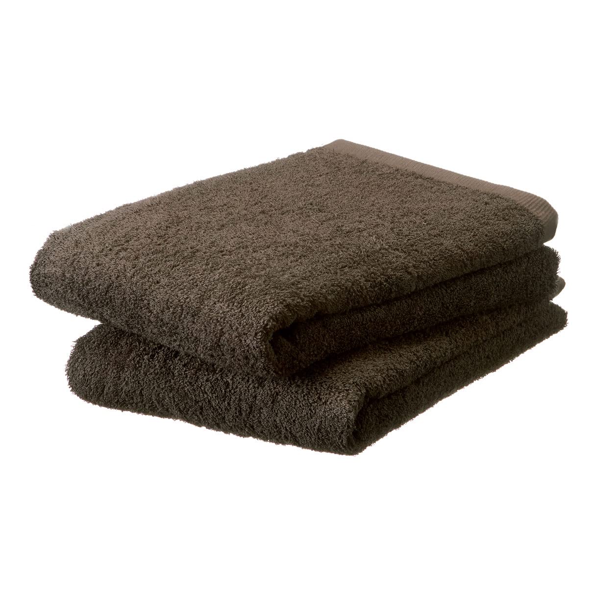 

Set of 2 Japanese Senshu Towels for Hotel and Bath Use (Approx. 60 x 120 cm), Dark Brown