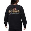 Jordan Brooklyn Fleece Lined Knitted Fabric Crew Neck Sports Long Sleeved Sweatshirt Women's Black/Sail White HJ0206-010