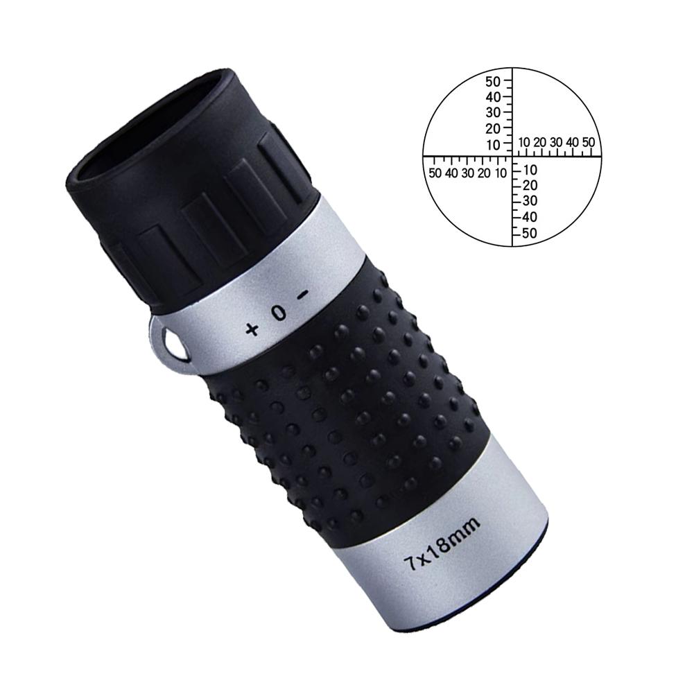 

7×18 Міні Портативний Монокулярний Телескоп З Градуйованою Сіткою Високопотужний Далекомірний Приціл чорний