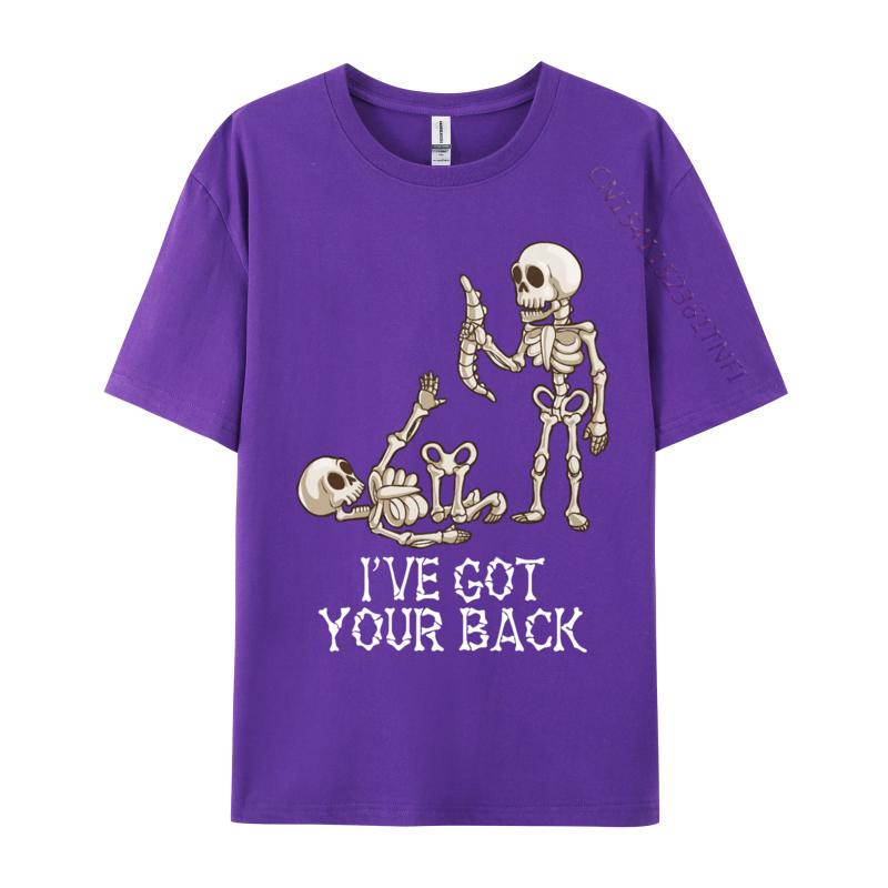 i ve got your back skeleton Cotton Fabric Men Customized T Shirt Casual Tops Tees New Arrival Gift Tee Shirt Wholesale