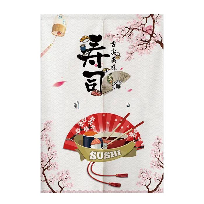 Japanese Homestay Tea Room Partition Door Head Curtain Signboard Hanging Flag Curtain Teahouse Sakura Short Curtains Decor
