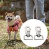 Pack of 2 Practical Stable Rotating Leashes Connector Stainless Steel Texture for Active Pet Outdoor Applications