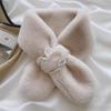 1Pc Plush Soft Scarf Warm Fur Collar Wind-resistant Clothing Accessories Skin-friendly Lace Pearl