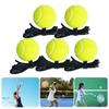 5Pcs Tennis Training Balls with String Tennis Trainer Balls Rebounds Practice Balls for Indoor and Outdoor Tennis Practice