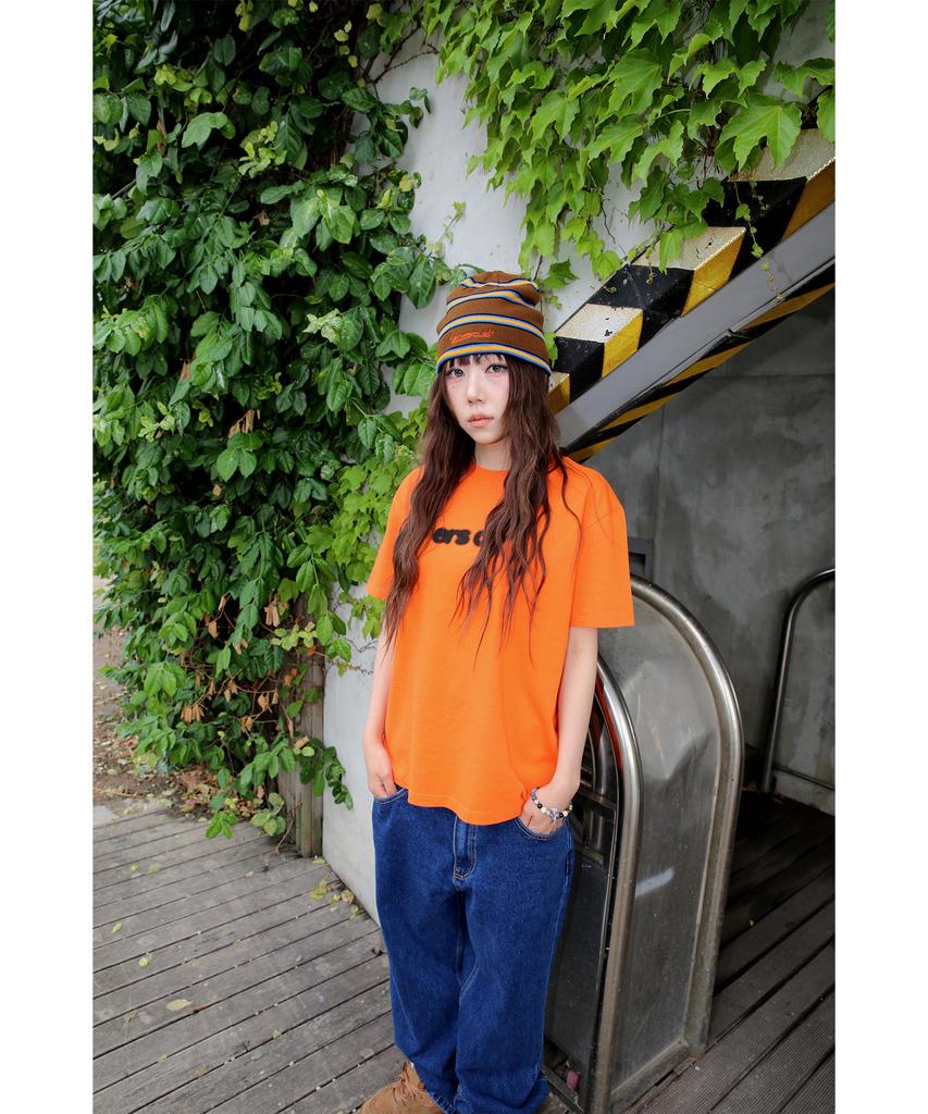 Ialeseuko Blur Logo T-Shirt_Orange