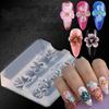 Multipurpose Nail Art Template Tool Flower Silicone Nail Art Mold Embossing Carving Templates for Nail Enthusiasts