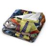 Anime Zootopia Cartoon Blanket  Soft Warm Comfortable Plush Throw Blanket For Home Decor Travel Flannel Bedspread Bed Cover