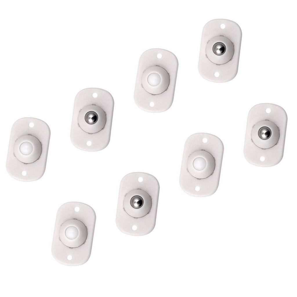 8Pcs Self Adhesive Mini Caster Universal Punch Free Quiet Mini Roller Ball Wheel for Desk Chair Cabinet