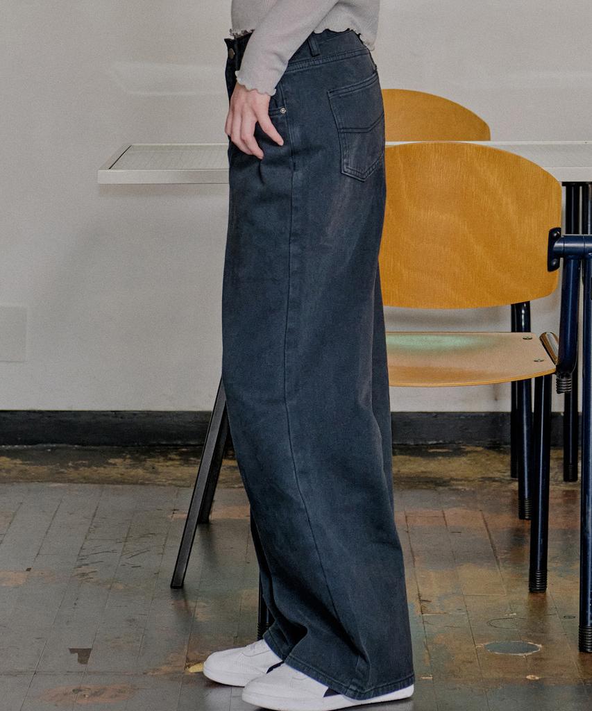 AHWE Color Dyeing Wide Denim_L Navy