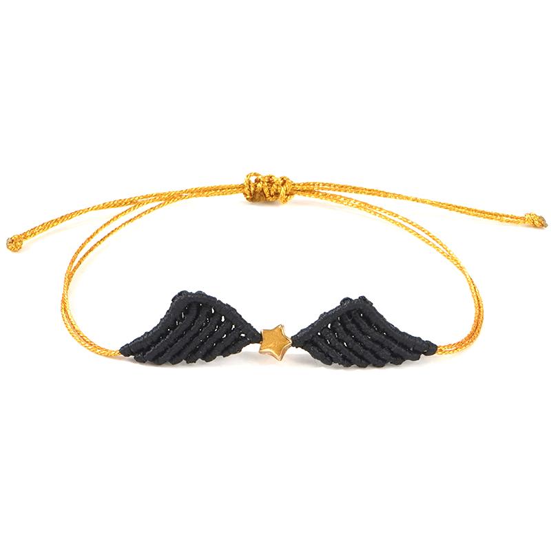 

Браслеты с крыльями ангела для женщин и мужчин, браслеты дружбы для пар, креативные плетеные вручную ювелирные изделия, подарки