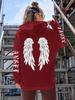 Beautiful Angel Wings Women's Hoodie Warm and Comfortable Casual Hoodie Fashion Classic Street Outdoor Sports Hoodie Loose