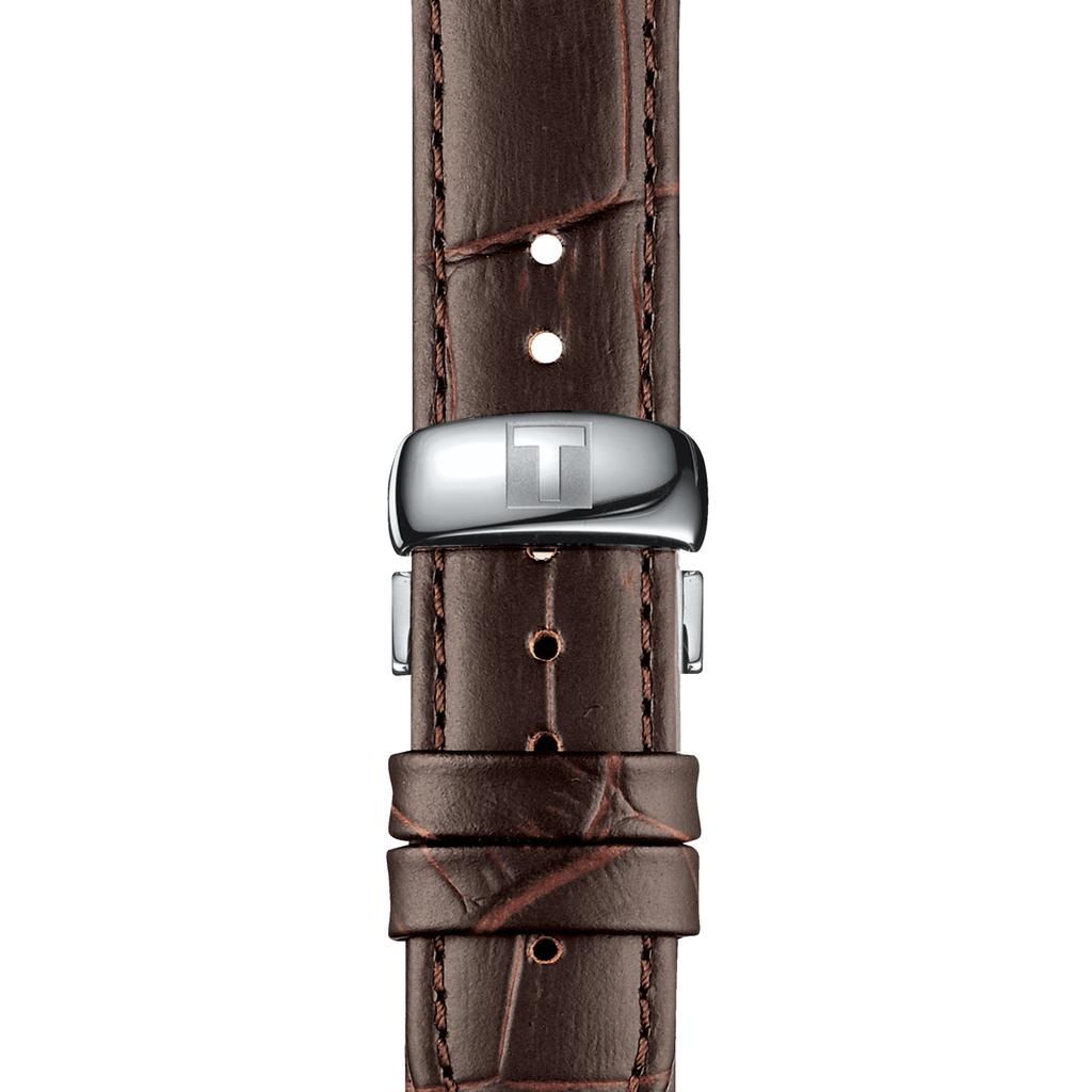 Tissot Leather Strap White Dial Men's Fashion Watch T063.409.16.018.00