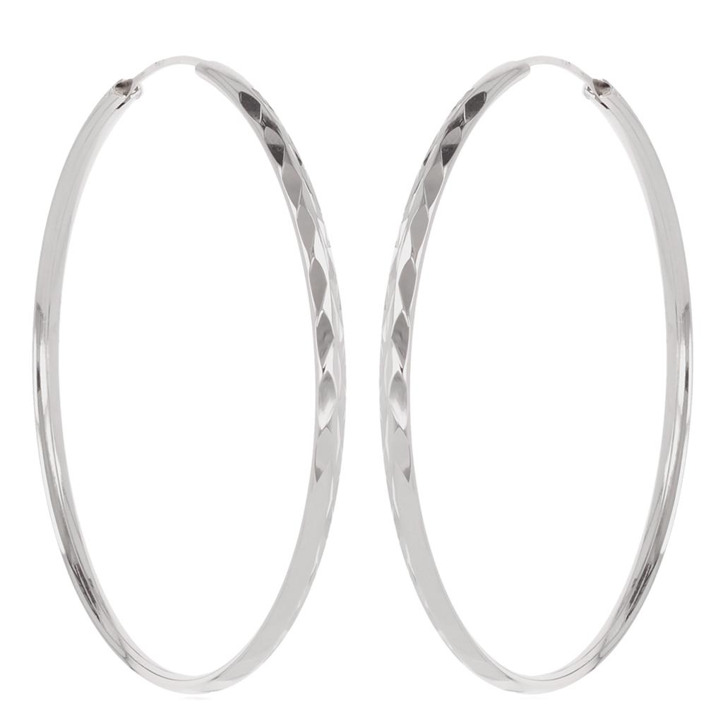 Les Trésors De Lily [Q2905] - Kreoler Sølv 'Koreografi' sølvfarget diamanté (rhodinert) - 20 mm 3 mm