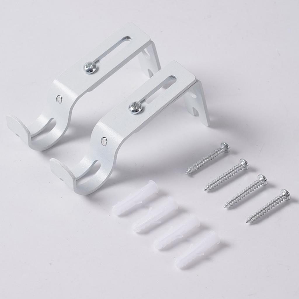 2 Stück Eisen Universal Gardinenstangenhalterung Verstellbare Länge 8,8-11,5cm Römische Stange für Heim Möbel Zubehör