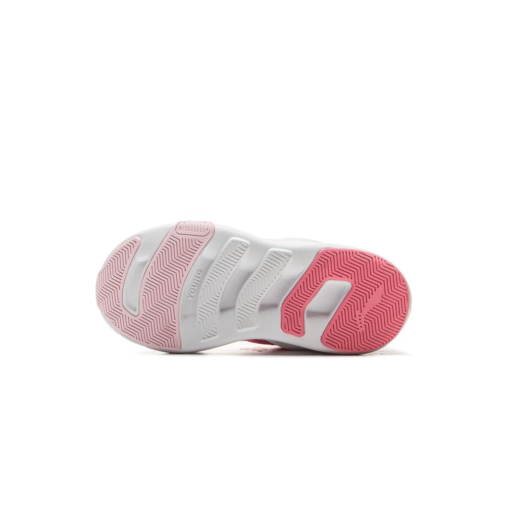 Li Ning Kids Fashion Versatile Shock Absorption Rebound Low-Top Casual Shoes Kids Casual Shoes Pink YKNU120-2