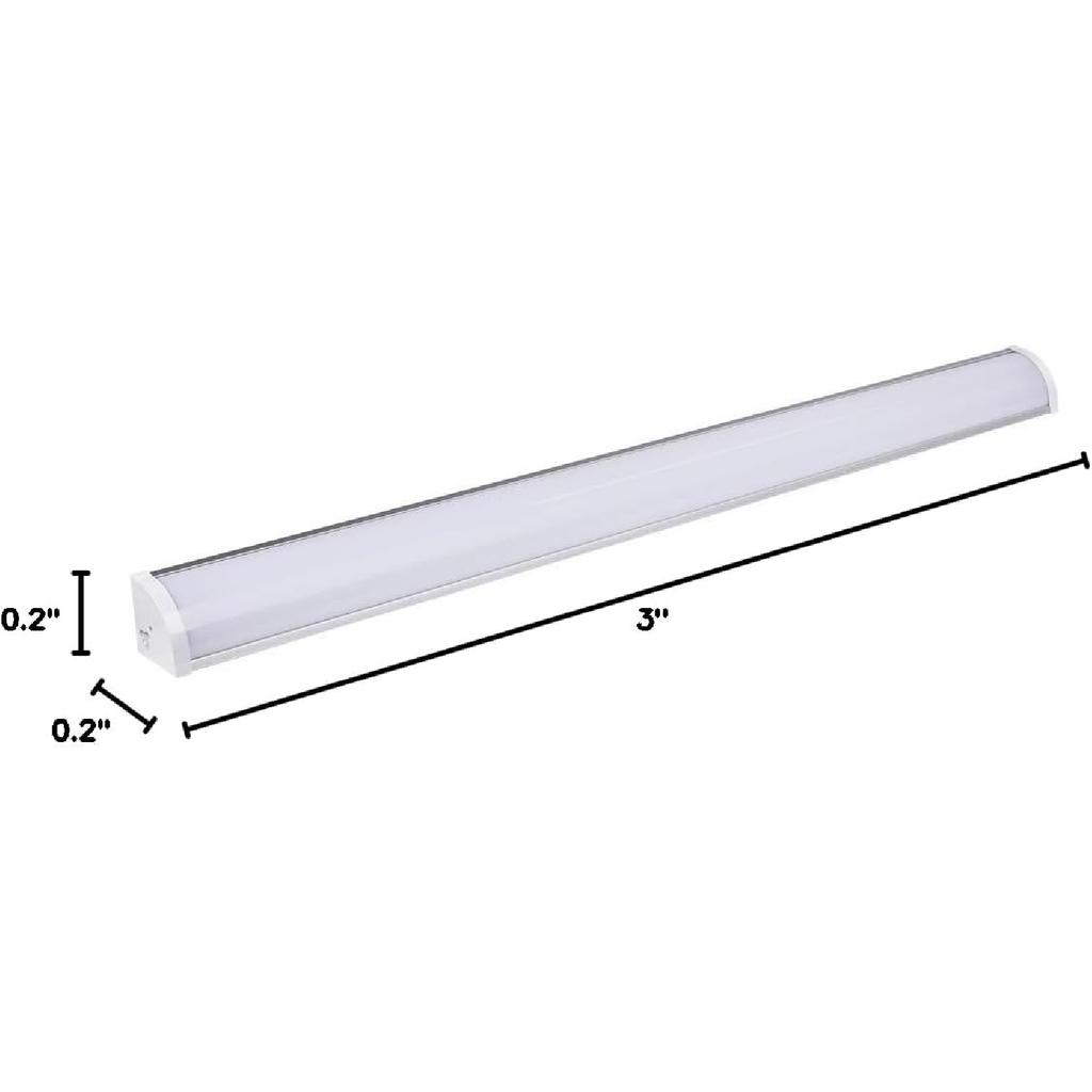 LED Ceiling Light Fixture, 2FT/3FT/4FT Waterproof Tube Light for Bathroom, Kitchen, Corridor, Garage, Warehouse, Basement, Vanity and Office