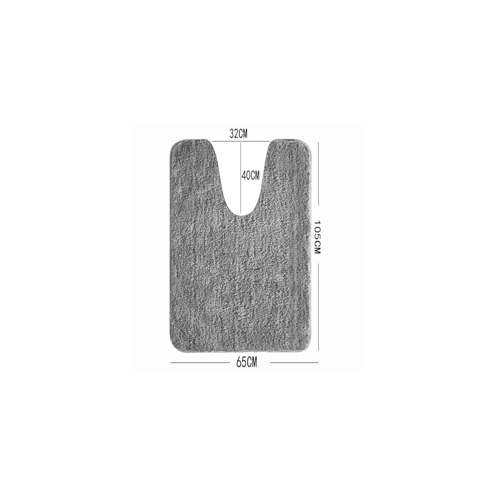 ZPOW Toilet Mat - Washable, Quick-Drying, Absorbent, Stylish, Non-Slip, Fluffy, Non-Slip, Washable