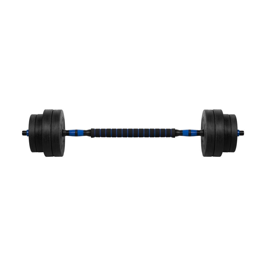 Bituminous Adjustable Dumbbell 1X20Kg For Exercises With Weight Bar And Connector Rebel