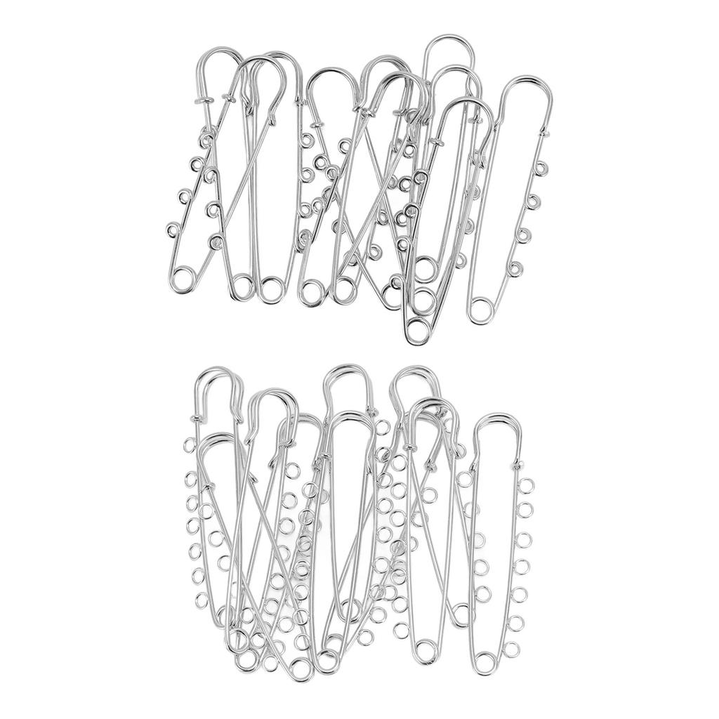 20pcs Large Safety Pins Heavy Duty 7 4 Loops Assorted Alloy Brooch Pins DIY Accessories Clothing Safety Pins for for
