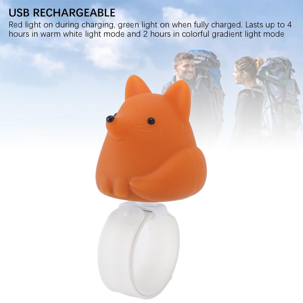 Handgelenk Nachtlicht Mini Silikon Niedlich Neuheit Tier USB Wiederaufladbar Touch Lampe Schlafzimmer Wohnheim Deko