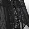CINOON Women Sexy Corset Lingerie Bustier Strappy Bodysuit Lace Push Up Bra Shaper Gather Slimming Breathable Fabric Underwear