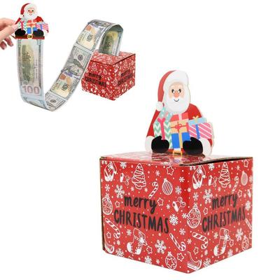 Neue Weihnachts-Geburtstagsparty Geldkassette Überraschung Kreative Bargeld-Zieh-Geschenkbox Interessante Einzigartige Verpackungsbox Frohe Weihnachten