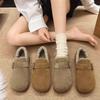 A New Retro Lazy Person with Fleece Shoes, A Warm Snow Cotton Shoe for Women