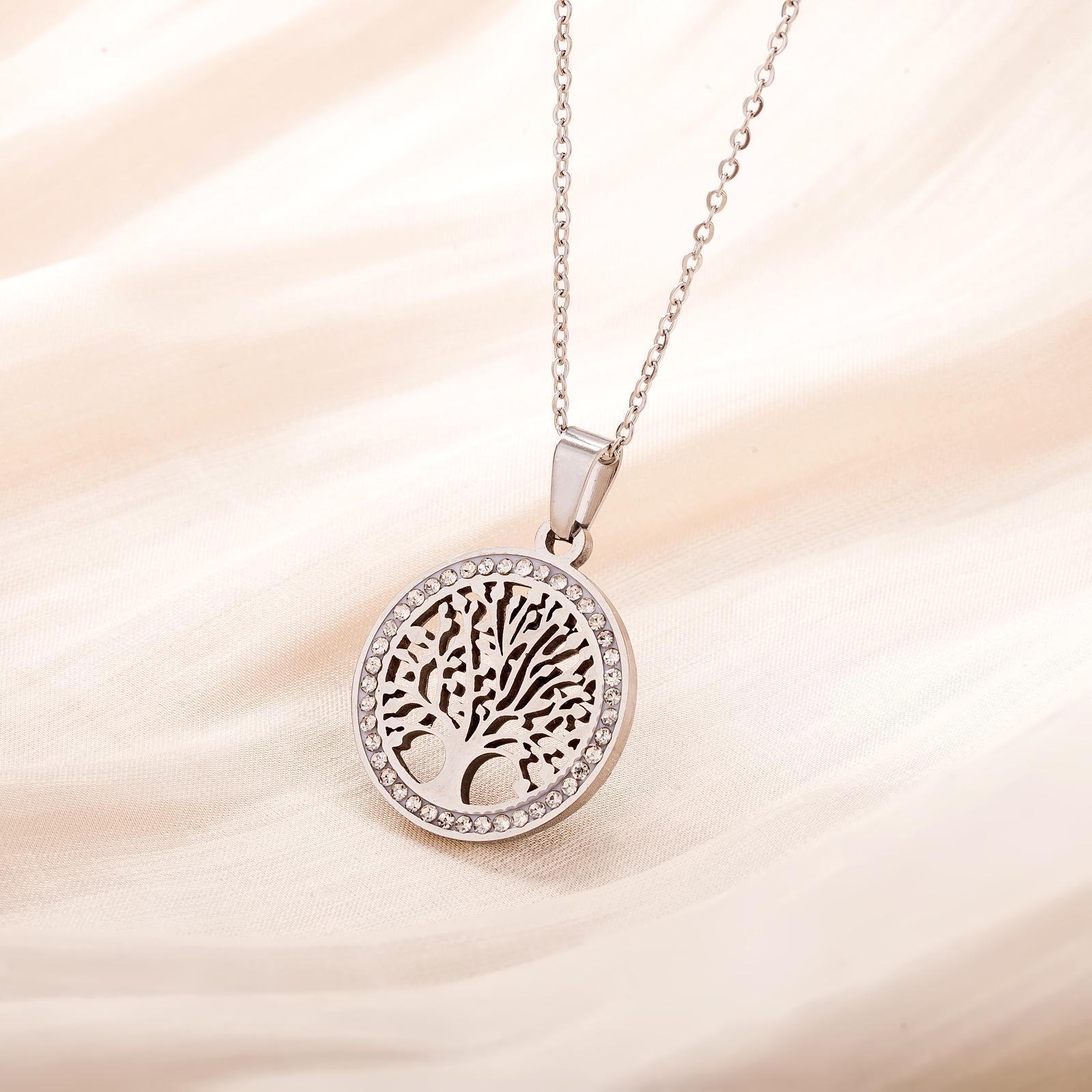 

Подвеска-кулон TOHM Дерево жизни из титановой стали - Модный полый дизайн Дерево мира из нержавеющей стали