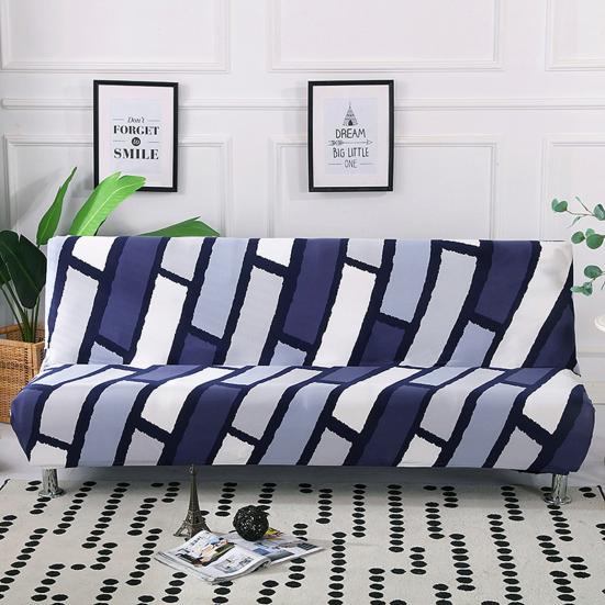 Sofa Protector Eco-friendly Anti-slip Fitted Sheet Type Durable Universal Armless Elastic Sofa Cover for Armless Sofa