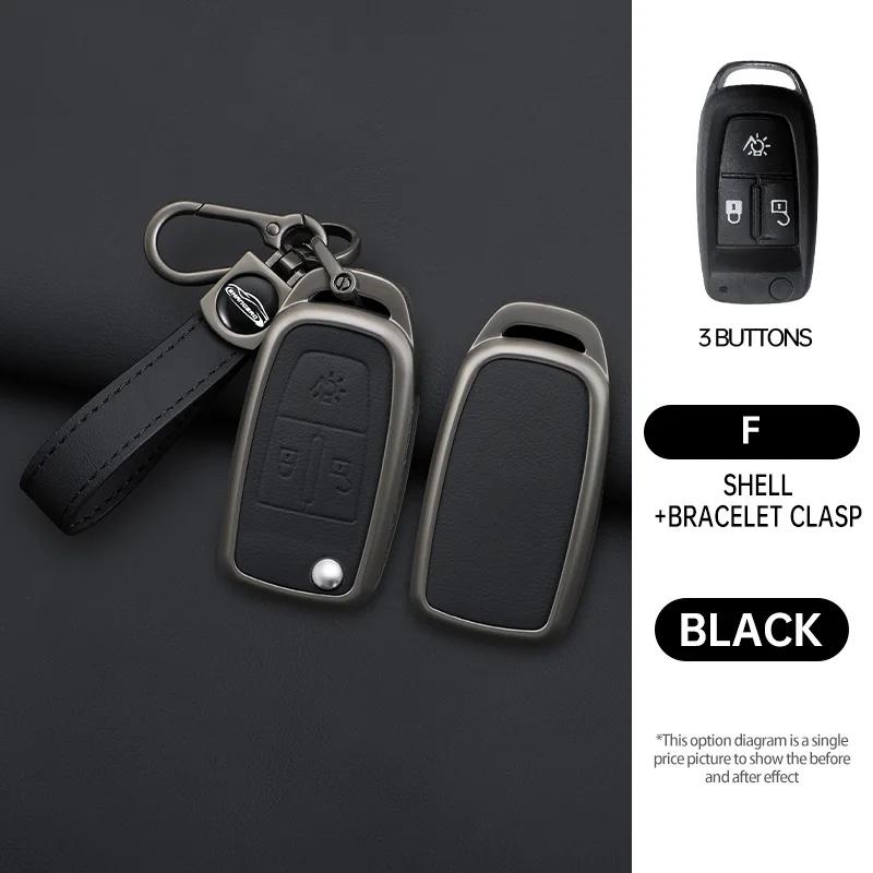 Zinc Alloy 3 Buttons Folding Car Key Cover Protector Case for DAF 106 CF Euro 6 2022 XG XF Flip Remote Keychain Truck Accessorie
