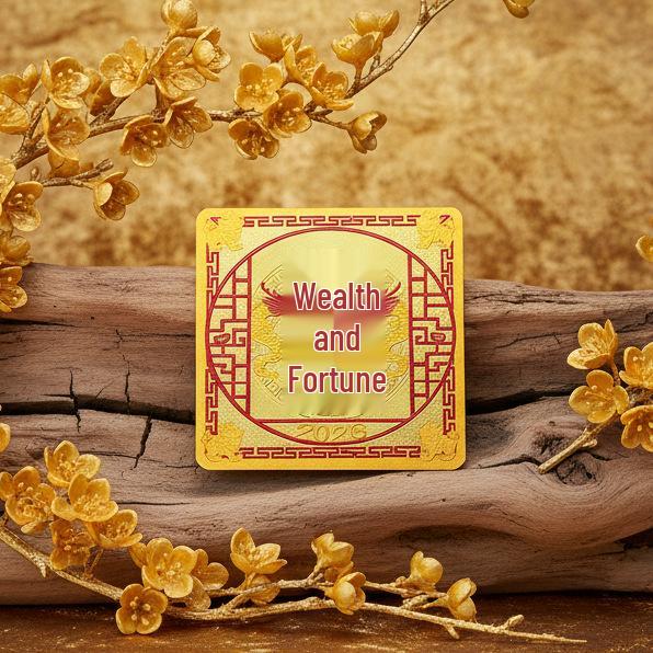 Wudang Mountain Cultural Square Double-Sided Acrylic Phone Sticker & Case with Silver Note Gift Box