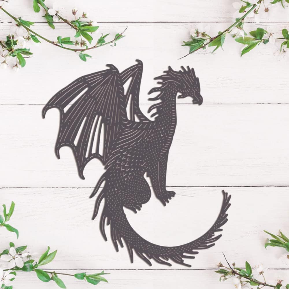 2PCS Dragons Dies for Card Making DIY Scrapbooking Animals Metal Cutting Dies for Paper Crafting Arts Crafts Embossing Die Cuts Punch Template Moulds