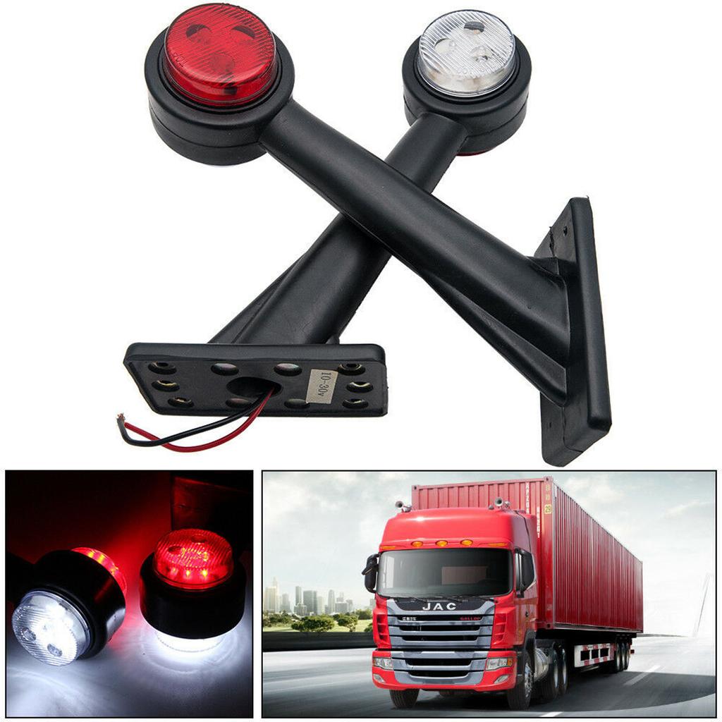 Set Of 2 12 V LED 20 Cm Side Marker Lights For Truck Trailer-LED Light