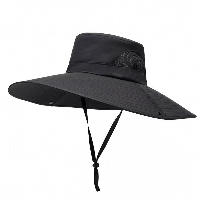 Chapéu de Pesca Recarregável com Ventilador Duplo Alimentado por Energia Solar para Proteção Solar