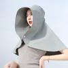 Portable Neck Guard Shawl Sun Hat Face-covering Fisherman Hat with Snap Button Sunscreen Surprise Gift for Girlfriend