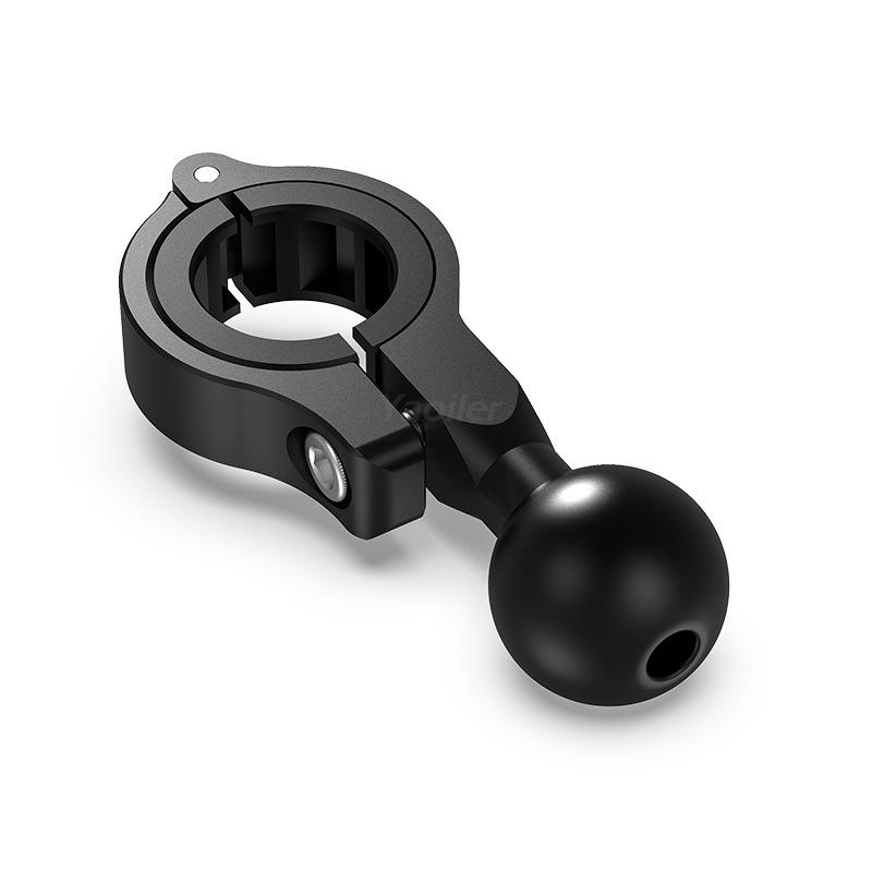 Aluminum Alloy Motorcycle Handlebar Phone Holder with 1'' TPU Ball 25mm/17mm Ball Head Extension Base Is Stable and Non-slip