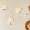 Nordic Wooden Goose Wall Decoration, Flying Birds Pasteable Wall Hanging Pendant Children's Room Wooden Wall Sticker Decoration