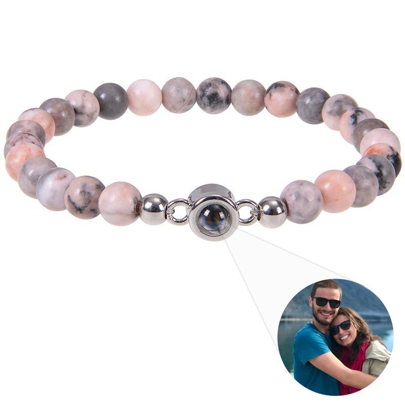 

JYL TS Bracelet Age-Marked Gift Beaded Celebrates Wisdom & Life Abundance pink zebra яскраво-зелений колір