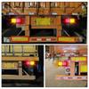 Aoling LED Square Trailer Truck Tail Lamp 24V Bicolor Truck Tail Light Yellow Red