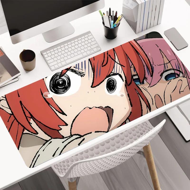 Cute Anime Red Hair Girl Mouse Pad Large Computer Office Game Table Mats XXL Rubber Anti-slip Gaming Keyboard Long HD Desk Pads