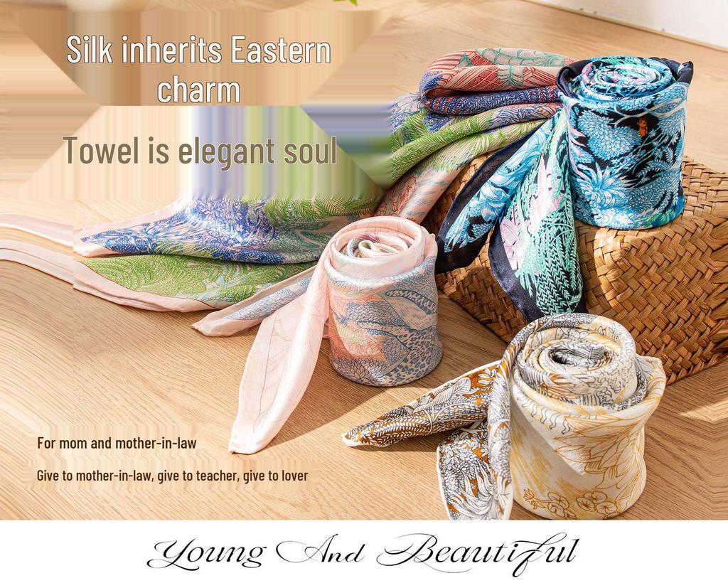 Elegant Silk Wool Scarf: 2025 Autumn Collection – Versatile, Fashionable Women's Accessory