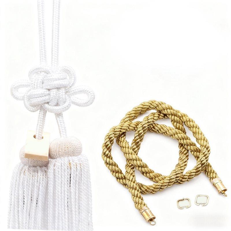 Gold And Silver Steel Rope Chrysanthemum Knot Car Rearview Mirror Ornament Chinese Knot Design