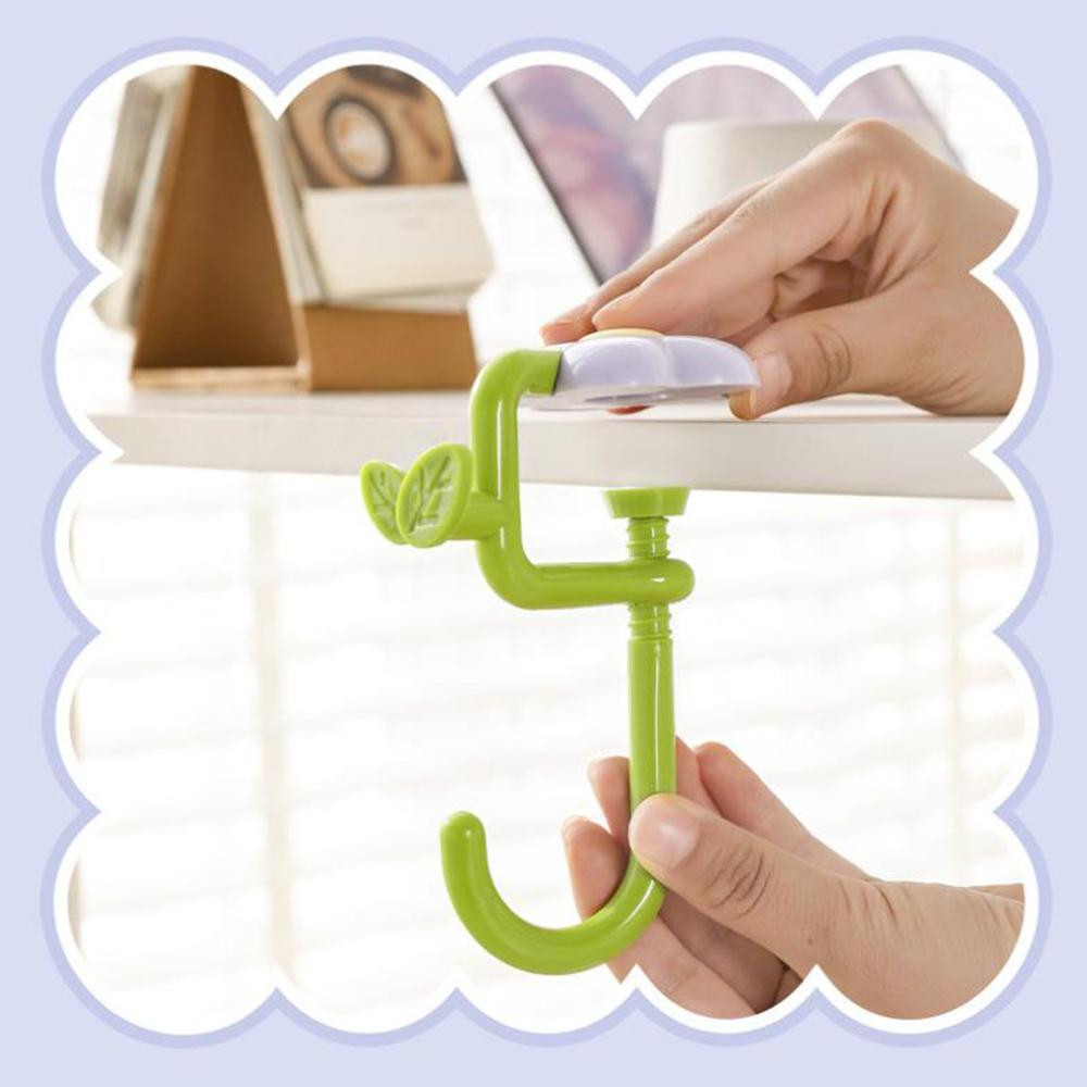 Desktop Storage Hook Flower-Shaped Adjustable Hook Desk Edge Hook Removable For Office Headphones Backpacks