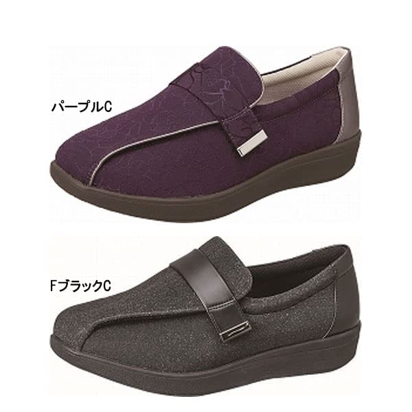 Moonstar Welll 03 F Black C Sneakers with Rolling Wide Sizes Women's Assist, Fit, 4E, Lightweight, 22-24.5cm