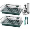 Plant Starter Tray Kit 80 Cells Plant Starter Tray and USB Powered Full Spectrum Grow Light